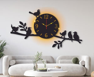 Sparrow Design Laminated Wall Clock With Backlight