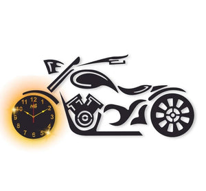 Motorbike Design Laminated Wall Clock With Backlight