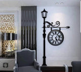 Street Lamp Design Laminated Sheet Wall Clock