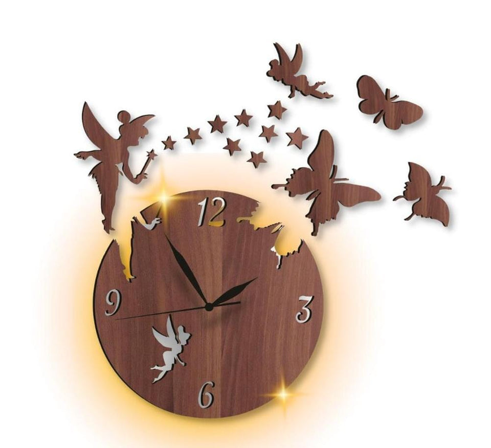 Fairy Design Laminated Wall Clock With Backlight